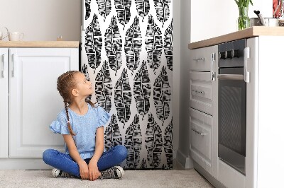 Mata magnetyczna na lodówkę Wzory w liściach