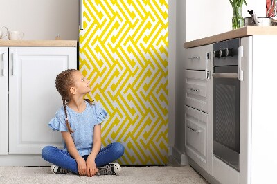Okleina magnetyczna na lodówkę Żółty pasek