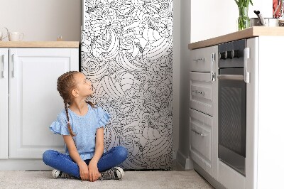 Osłona magnetyczna na lodówkę Wzór doodle
