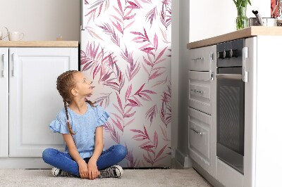 Osłona dekoracyjna na lodówkę Różowe liście