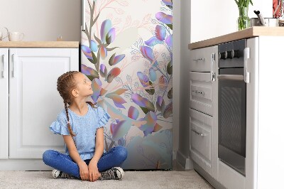 Okleina magnetyczna na lodówkę Pastelowe liście