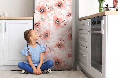 Okleina magnetyczna na lodówkę Pomarańczowe kwiaty
