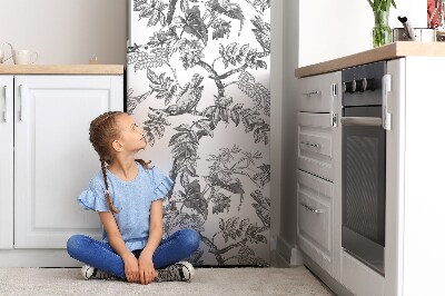 Mata magnetyczna na lodówkę Szare ptaki