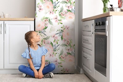 Okleina magnetyczna na lodówkę Pastelowe kwiaty