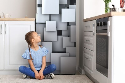 Mata magnetyczna na lodówkę Szare bloki