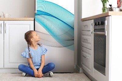 Mata magnetyczna na lodówkę Niebiesko-szare paski