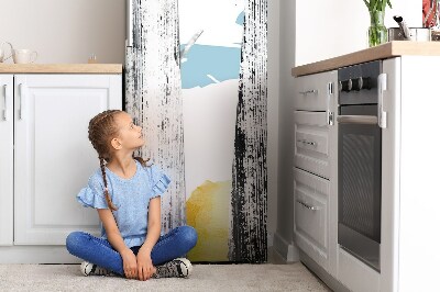 Mata magnes na lodówkę Fragment leśny