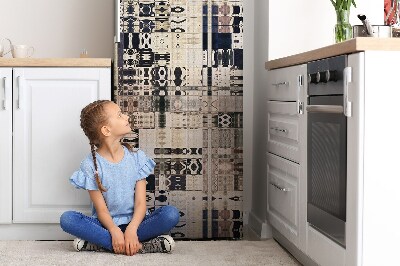 Mata magnes na lodówkę Płytki w stylu boho