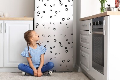 Osłona dekoracyjna na lodówkę Minimalistyczny wzór w kropki