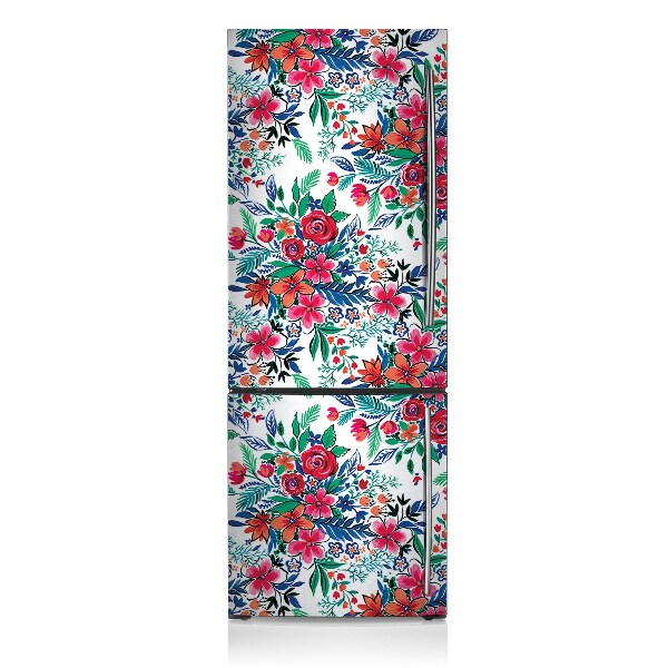 Osłona dekoracyjna na lodówkę Kolorowe kwiaty