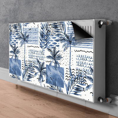 Magnes dekoracjny na kaloryfer Niebieska palma