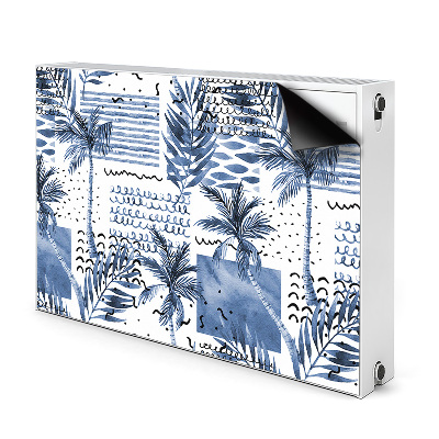 Magnes dekoracjny na kaloryfer Niebieska palma