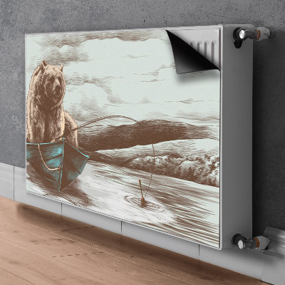 Magnes dekoracjny na kaloryfer Niedźwiedź w łodzi