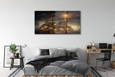Obraz akrylowy Latarnia statek chmury