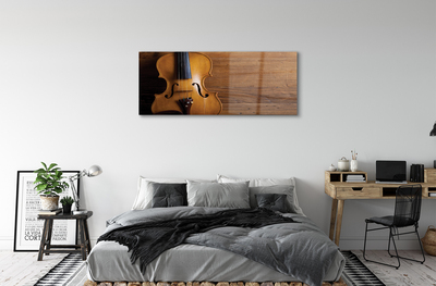 Obraz akrylowy Skrzypce na drewnie