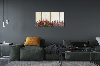 Obraz akrylowy Fioletowe kwiaty deski