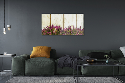 Obraz akrylowy Fioletowe kwiaty deski
