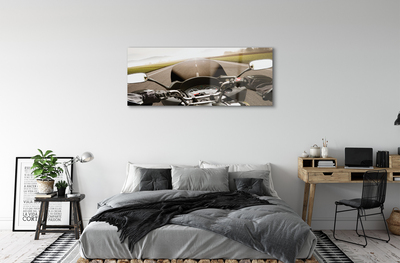 Obraz akrylowy Motocykl droga niebo góry