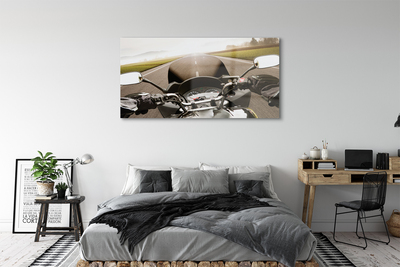Obraz akrylowy Motocykl droga niebo góry