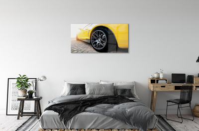 Obraz akrylowy Żółte auto