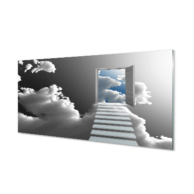 Obraz akrylowy Schody chmury drzwi