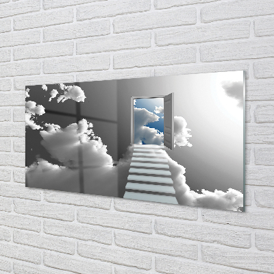 Obraz akrylowy Schody chmury drzwi