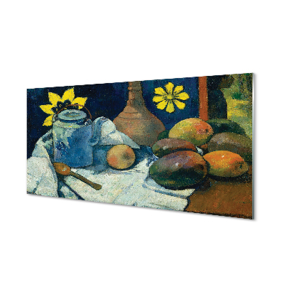 Obraz akrylowy Martwa natura z dzbankiem herbaty i owocami - Paul Gauguin