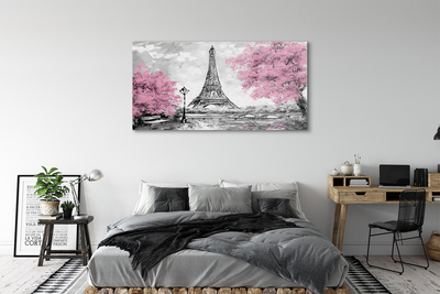 Obraz akrylowy Paryż drzewa wiosna