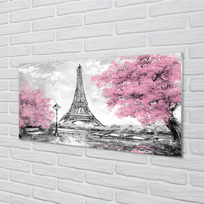 Obraz akrylowy Paryż drzewa wiosna