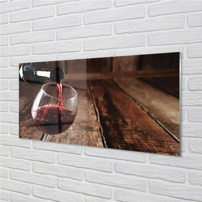 Obraz akrylowy Deski wino kieliszek