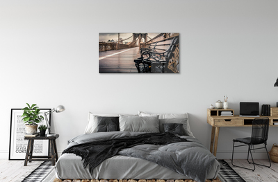Obraz akrylowy Most ławka