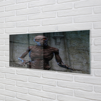 Obraz akrylowy Straszna postać w budynku