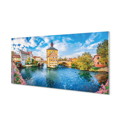 Obraz akrylowy Niemcy Rzeka mosty stare miasto