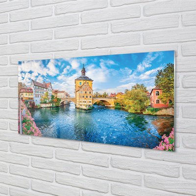 Obraz akrylowy Niemcy Rzeka mosty stare miasto