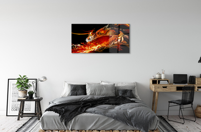Obraz akrylowy Ziejący ogniem smok