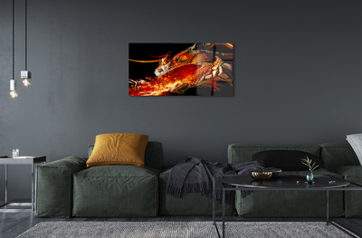 Obraz akrylowy Ziejący ogniem smok