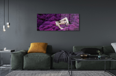 Obraz akrylowy Kobieta fiolet