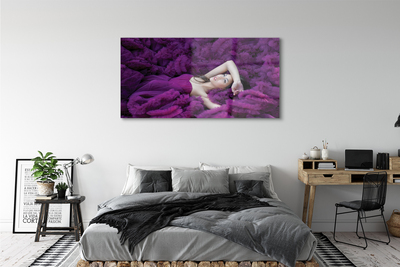 Obraz akrylowy Kobieta fiolet