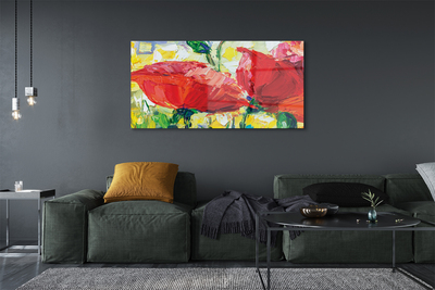 Obraz akrylowy Czerwone kwiaty