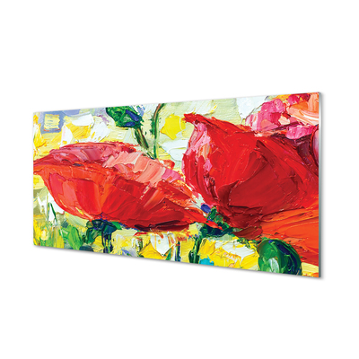 Obraz akrylowy Czerwone kwiaty