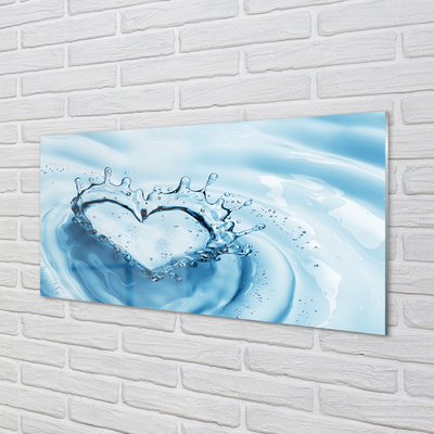 Obraz akrylowy Krople woda serce