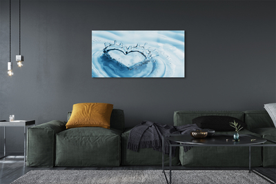 Obraz akrylowy Krople woda serce