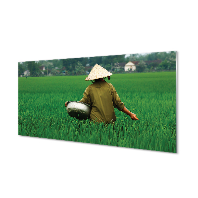 Obraz akrylowy Człowiek trawa