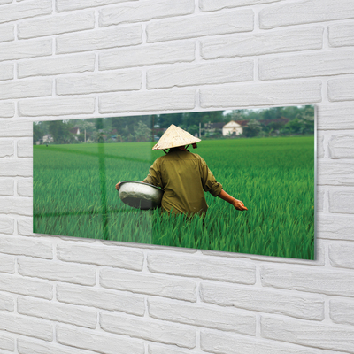 Obraz akrylowy Człowiek trawa