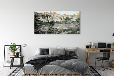 Obraz akrylowy Hiszpania Góry drzewa miasto
