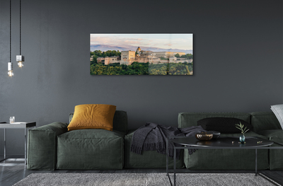 Obraz akrylowy Hiszpania Zamek las góry