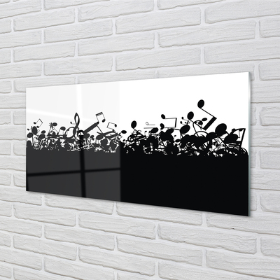 Obraz akrylowy Czarno białe nuty