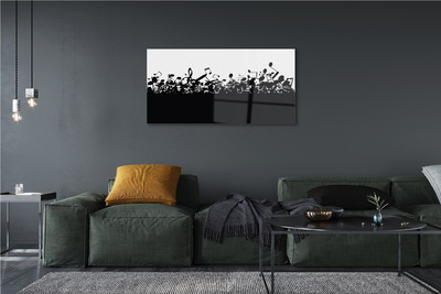 Obraz akrylowy Czarno białe nuty