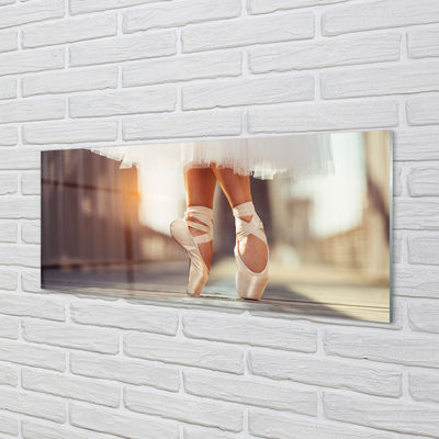 Obraz akrylowy Białe baletki kobieta nogi
