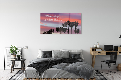 Obraz akrylowy Palmy zachód słońca